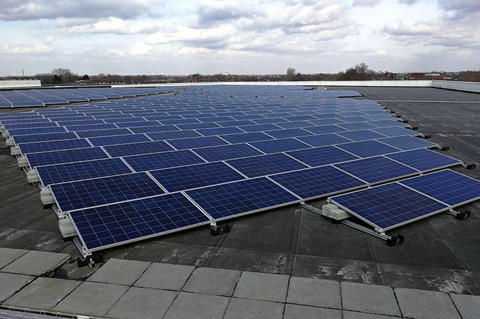 Solar Rooftop above Swimming Pool in Holland